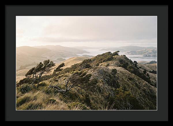Windswept Ridge Overlooking Distant Valleys