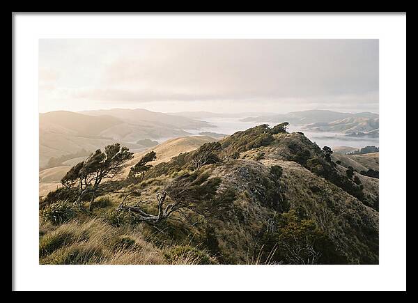 Windswept Ridge Overlooking Distant Valleys