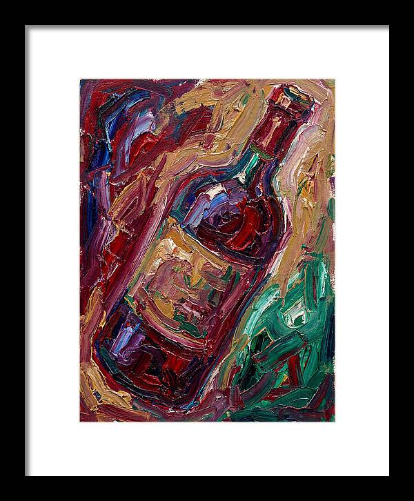 Wine Bottle In Expressionist Style