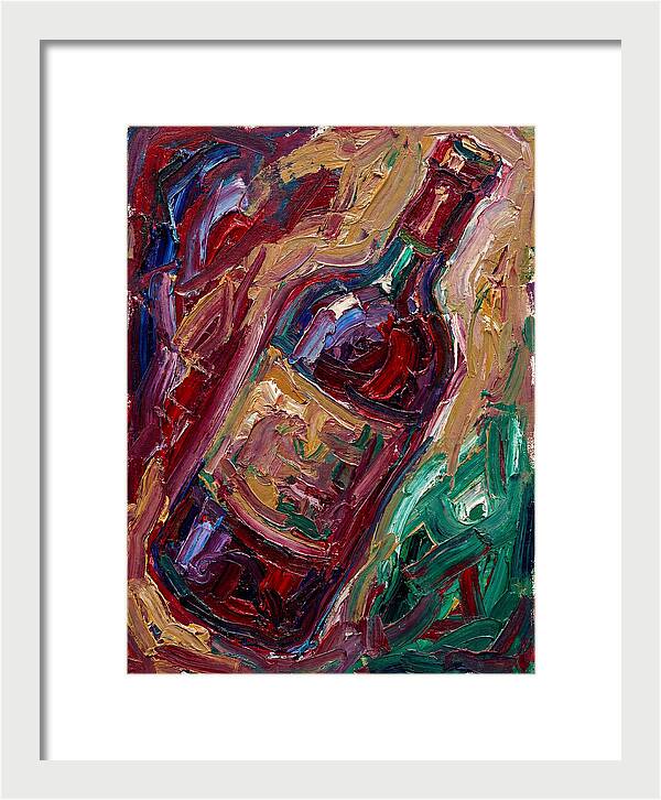 Wine Bottle In Expressionist Style