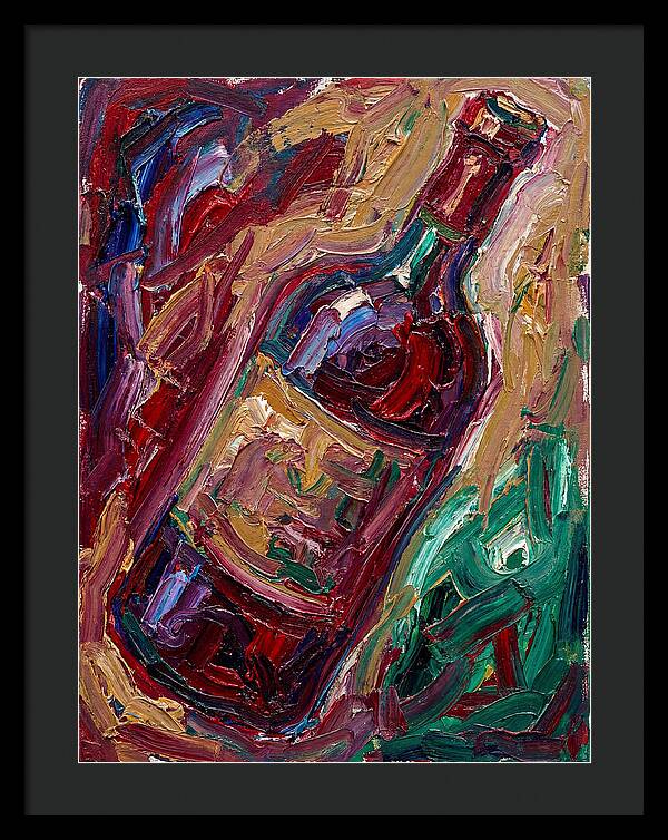 Wine Bottle In Expressionist Style