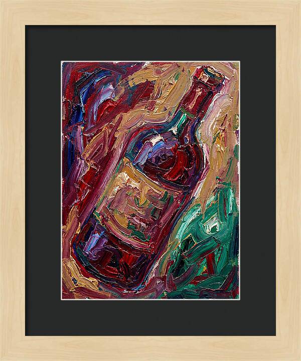Wine Bottle In Expressionist Style