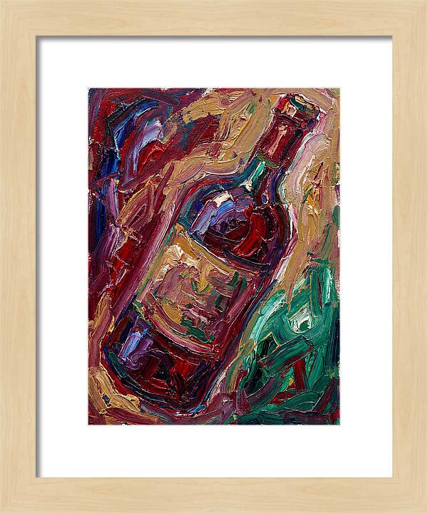 Wine Bottle In Expressionist Style