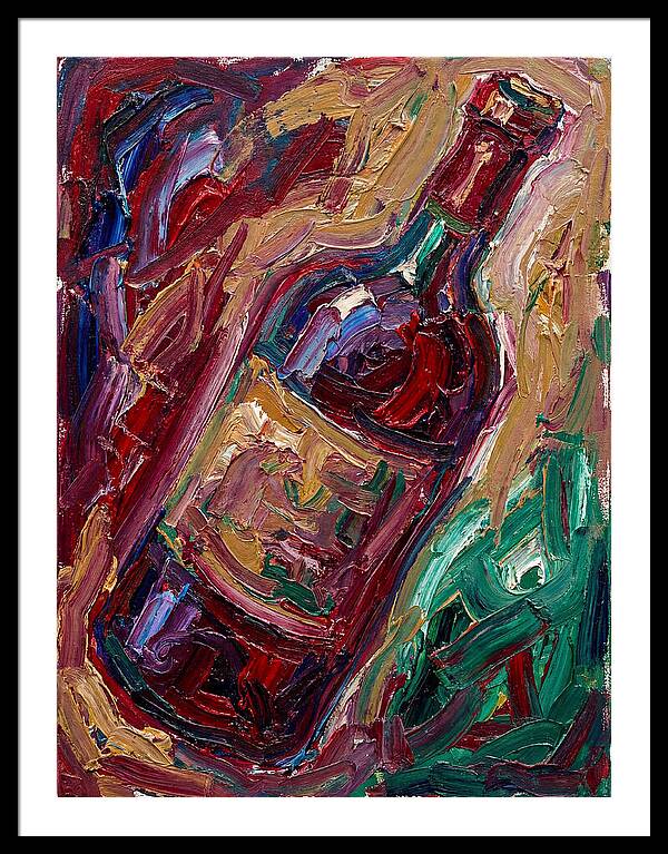 Wine Bottle In Expressionist Style