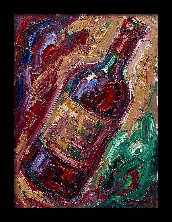 Wine Bottle In Expressionist Style
