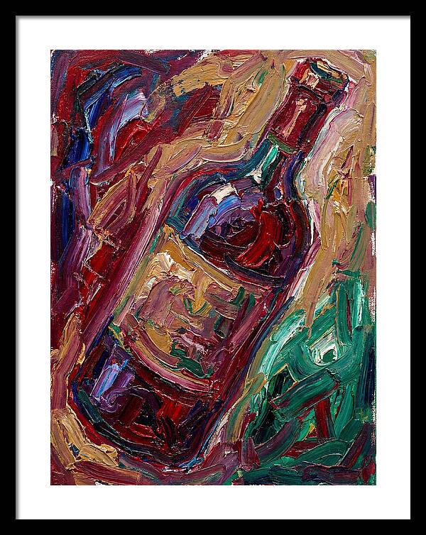Wine Bottle In Expressionist Style