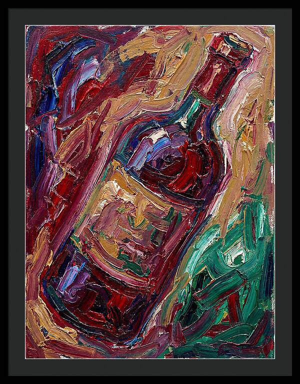 Wine Bottle In Expressionist Style