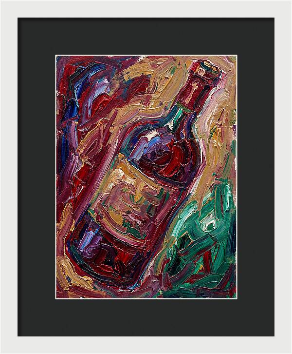 Wine Bottle In Expressionist Style