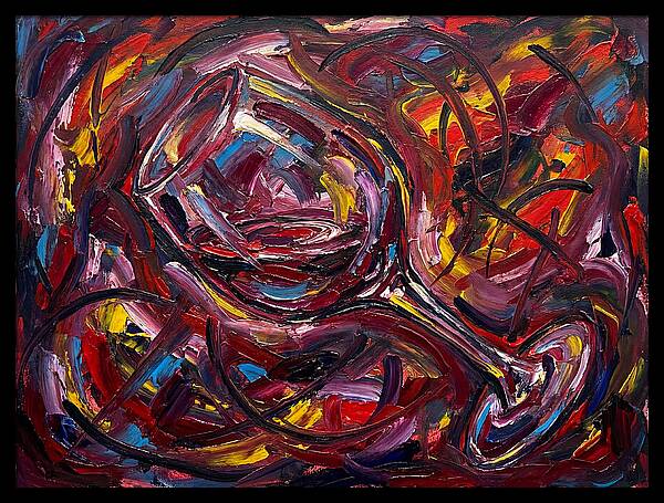 Wine Glass In Expressionist Style