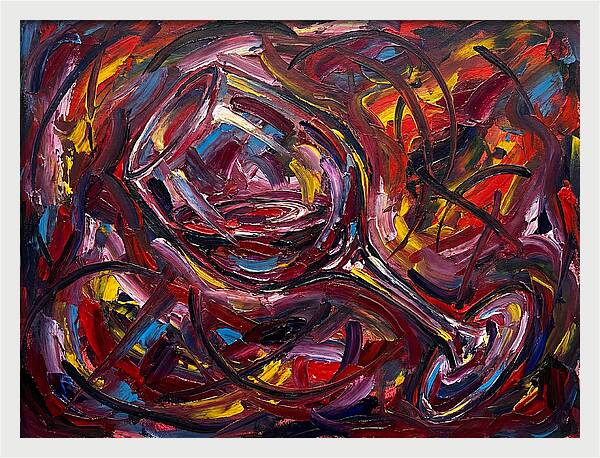 Wine Glass In Expressionist Style