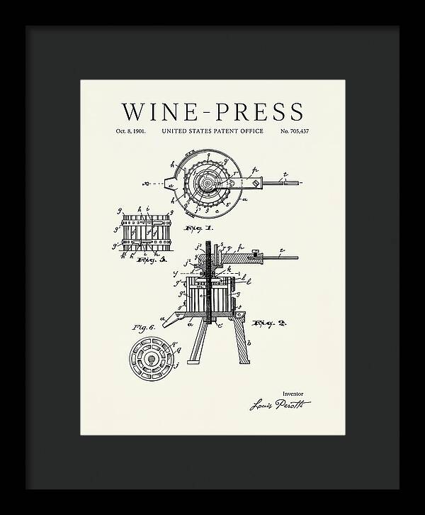 Wine Press Minimalist Patent Us705437a