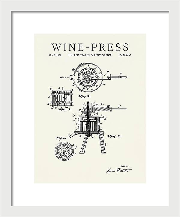 Wine Press Minimalist Patent Us705437a