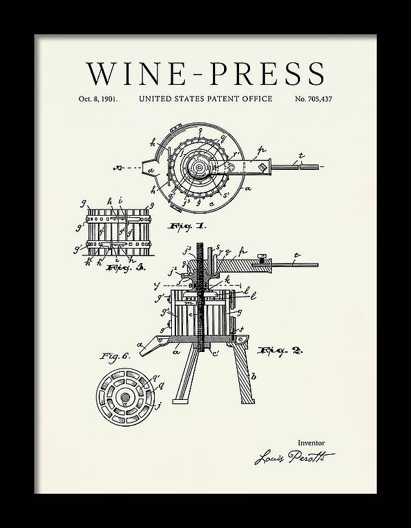 Wine Press Minimalist Patent Us705437a