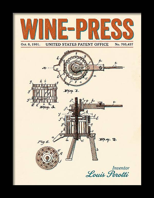 Wine Press Retro Patent Us705437a