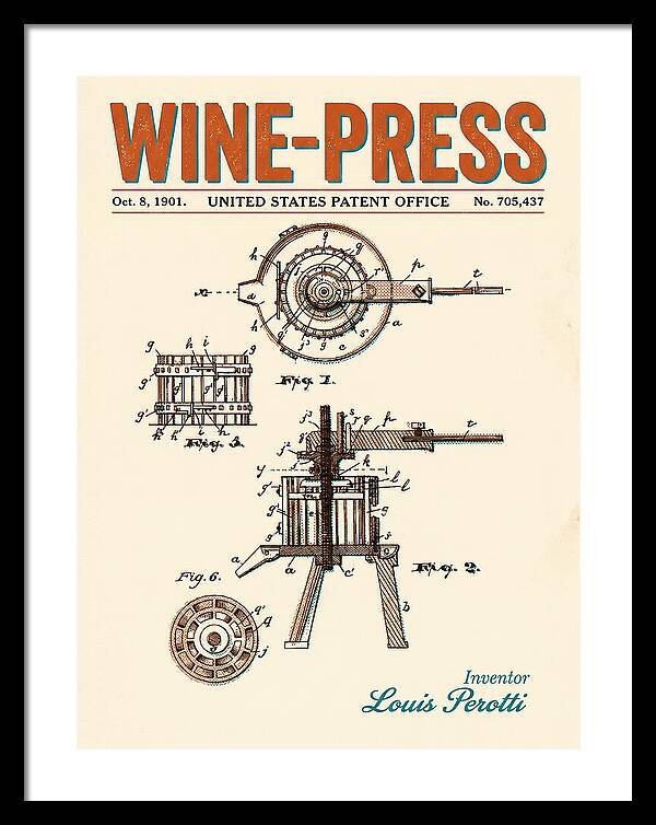 Wine Press Retro Patent Us705437a