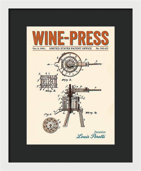 Wine Press Retro Patent Us705437a