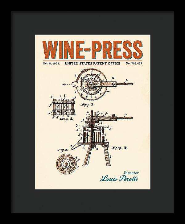 Wine Press Retro Patent Us705437a