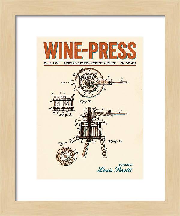 Wine Press Retro Patent Us705437a