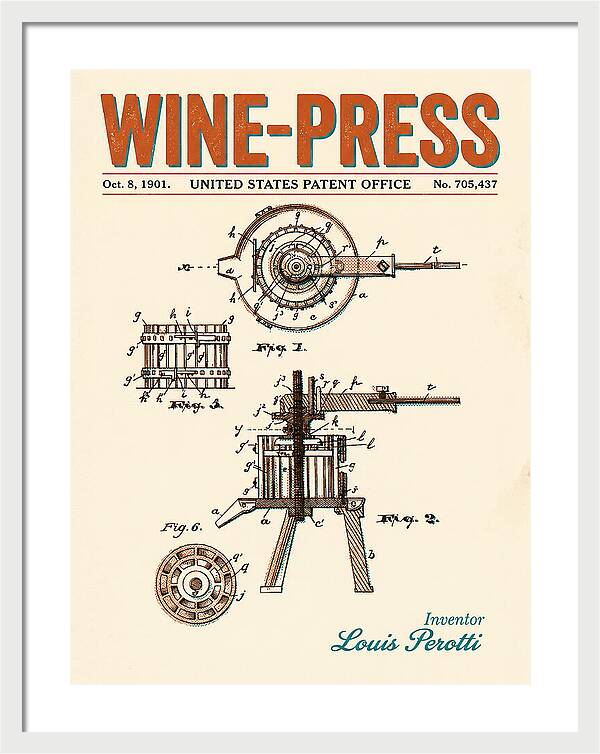 Wine Press Retro Patent Us705437a