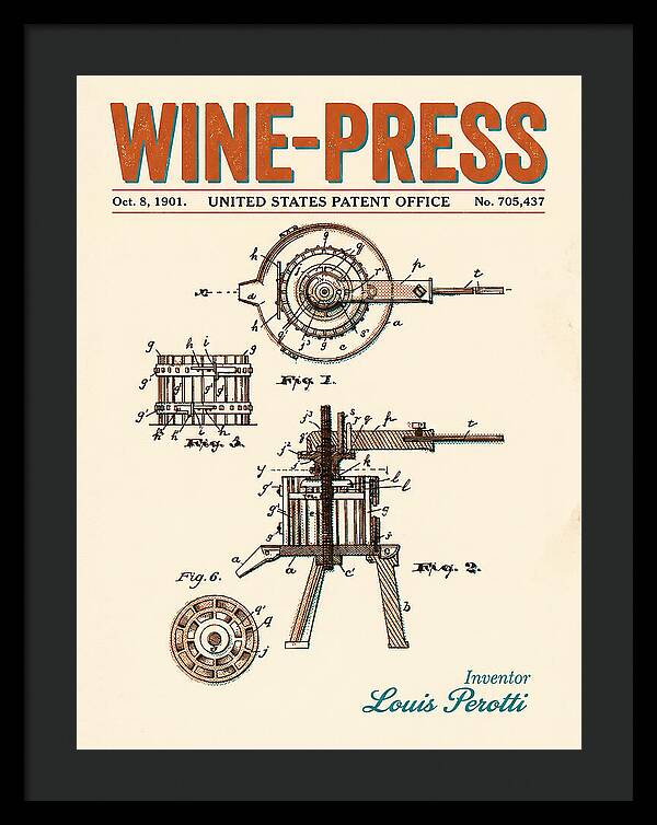 Wine Press Retro Patent Us705437a