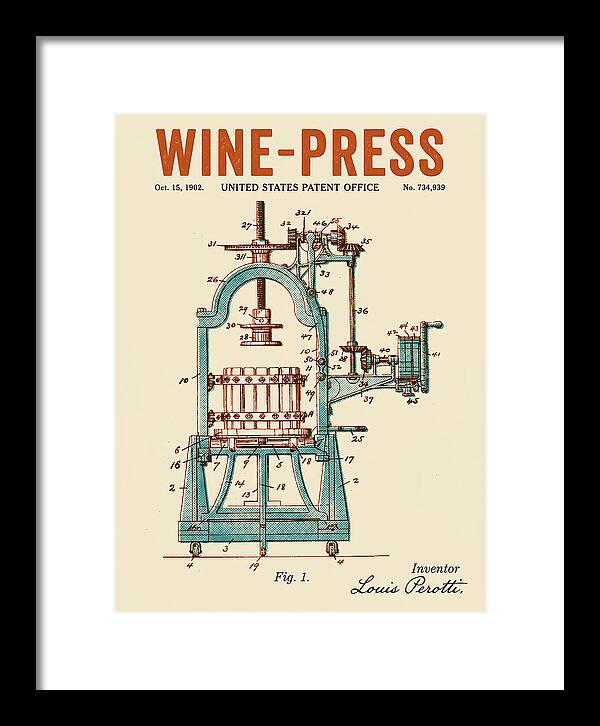 Wine Press Retro Patent Us734939a