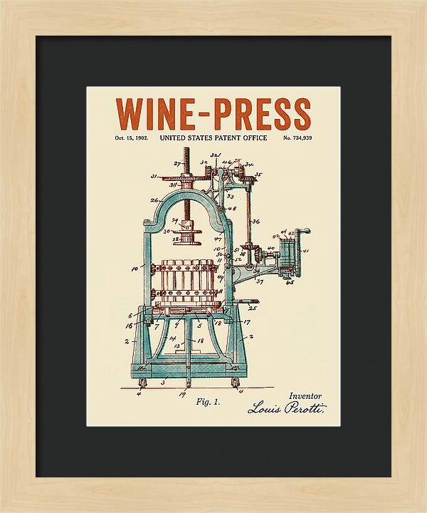 Wine Press Retro Patent Us734939a