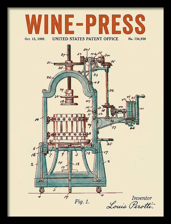 Wine Press Retro Patent Us734939a