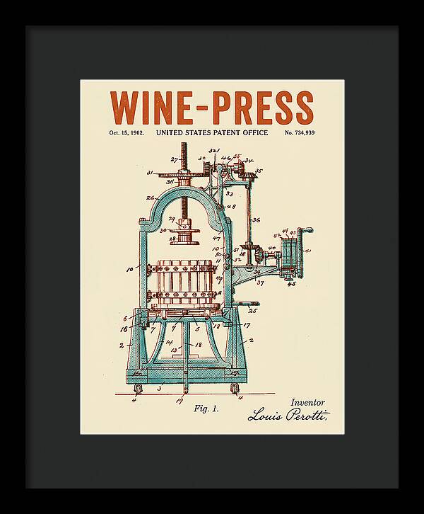 Wine Press Retro Patent Us734939a