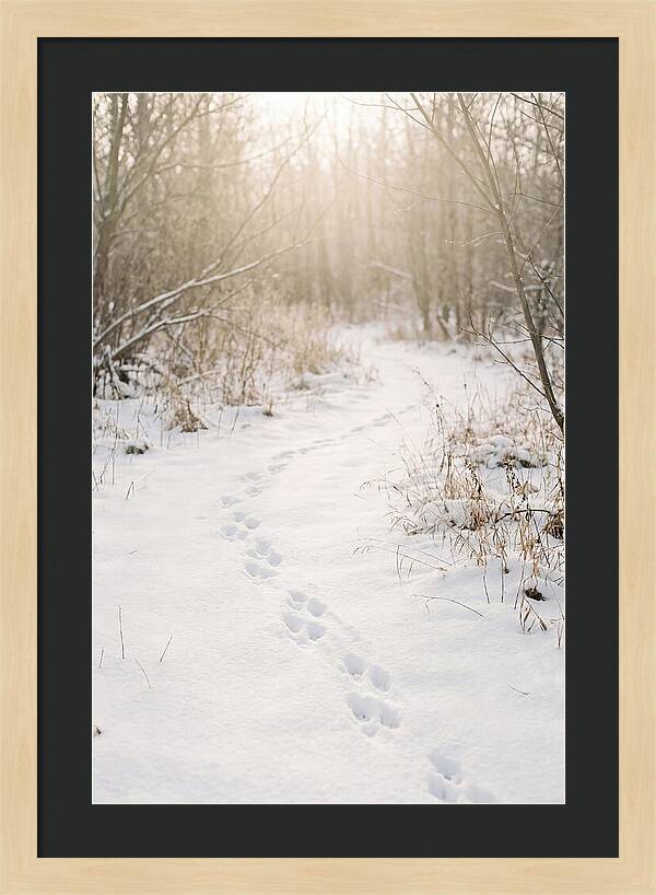 Winter Animal Tracks In Snow