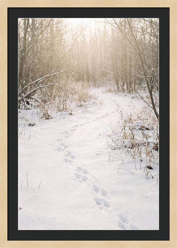 Winter Animal Tracks In Snow