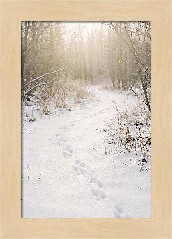 Winter Animal Tracks In Snow
