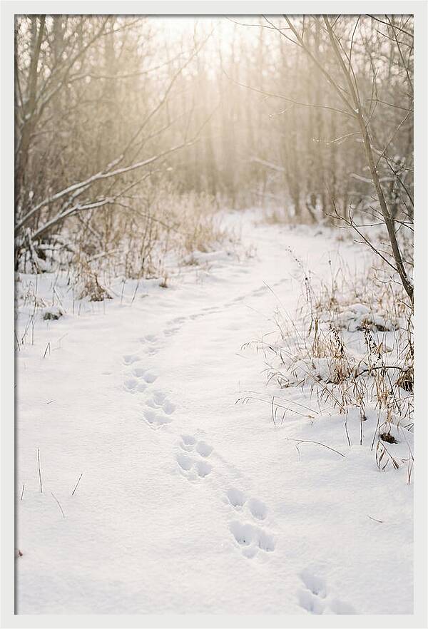 Winter Animal Tracks In Snow
