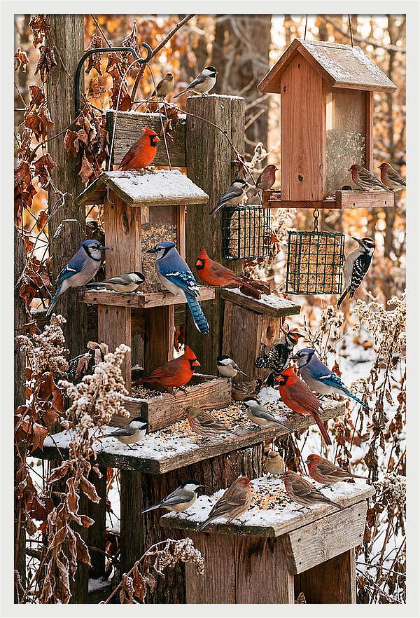 Winter Bird Feeding Station