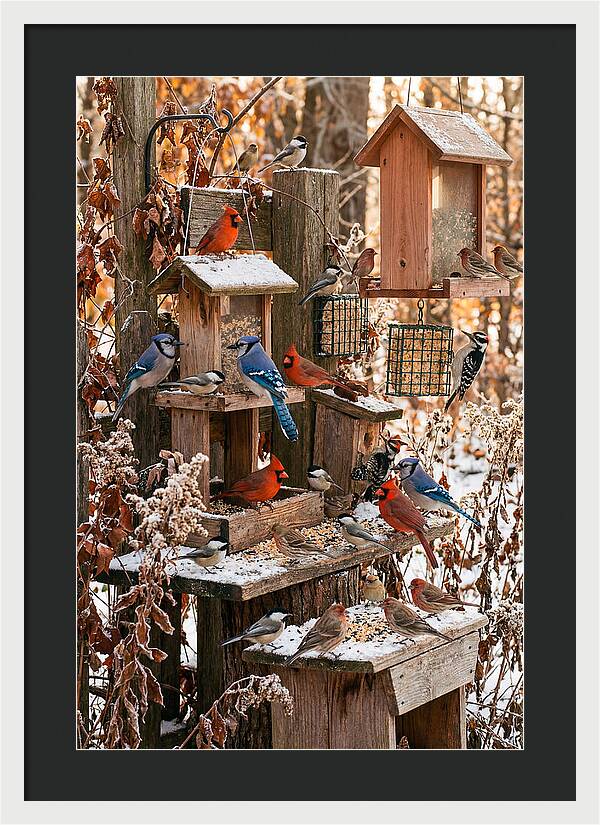 Winter Bird Feeding Station