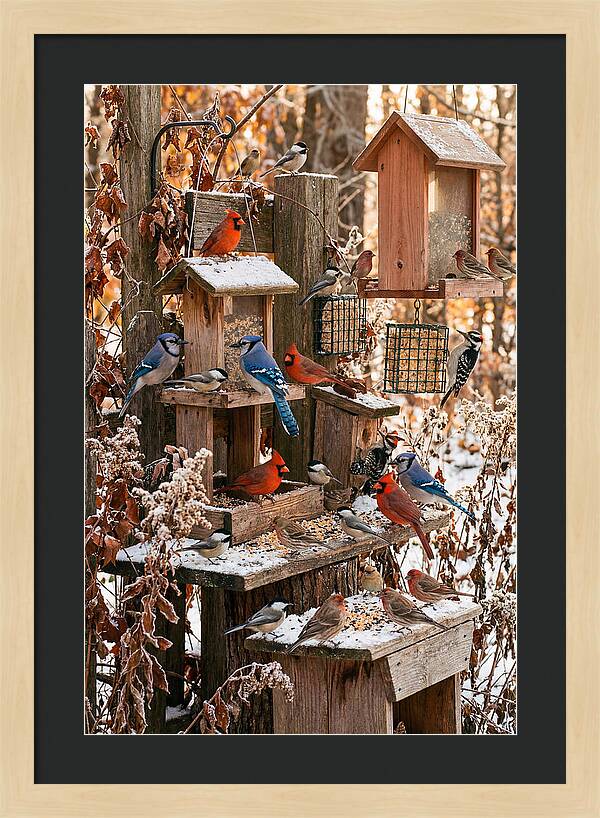 Winter Bird Feeding Station