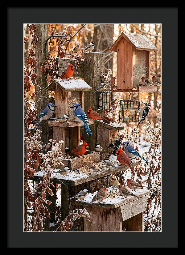 Winter Bird Feeding Station