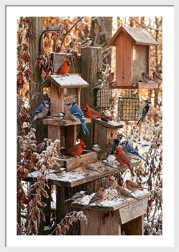 Winter Bird Feeding Station