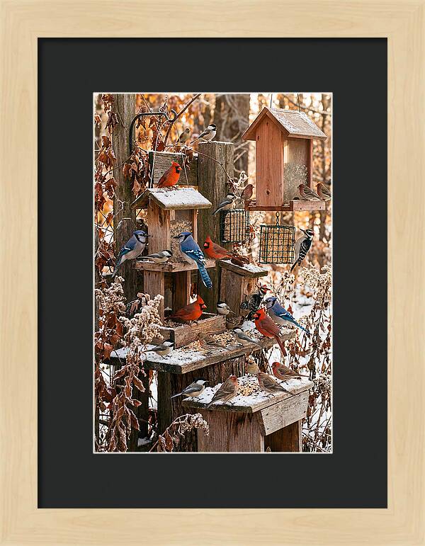 Winter Bird Feeding Station