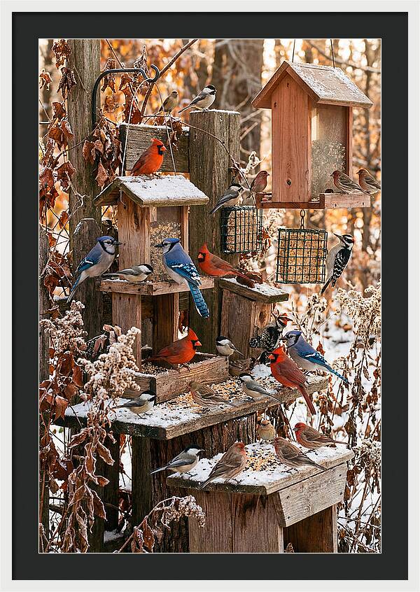 Winter Bird Feeding Station