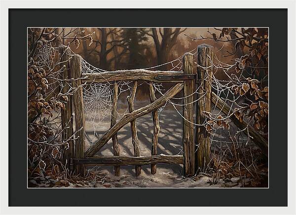 Winter Frost On Cobwebs