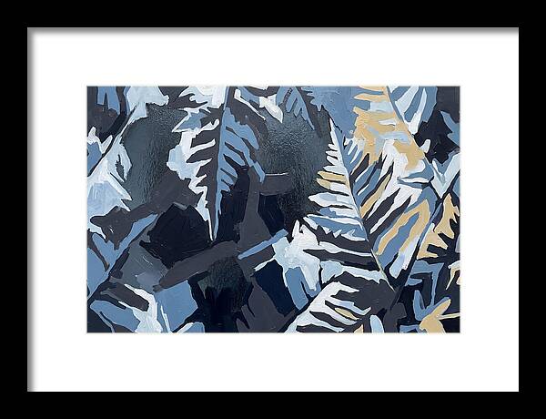 Winter Frozen Ferns On Glass
