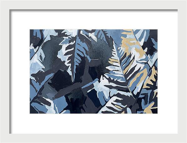 Winter Frozen Ferns On Glass