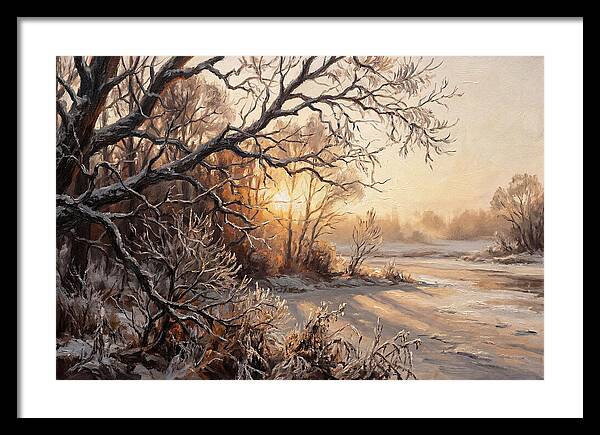 Winter Hoarfrost On Bare Branches