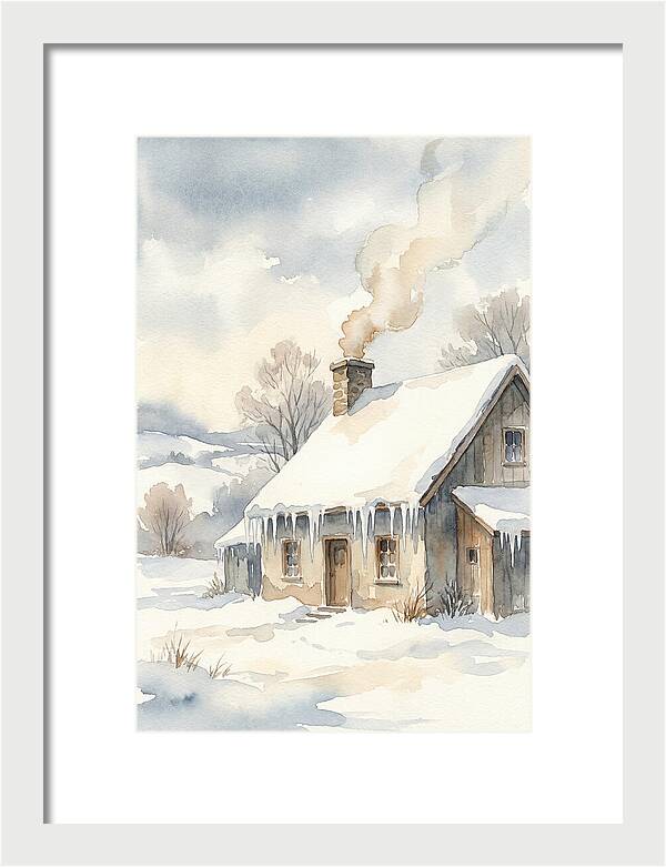 Winter House With Icicles