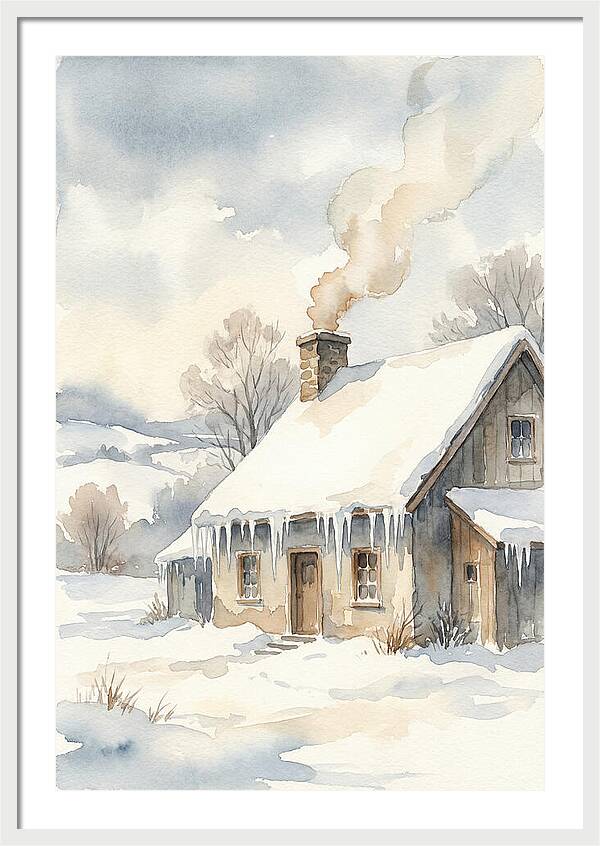 Winter House With Icicles