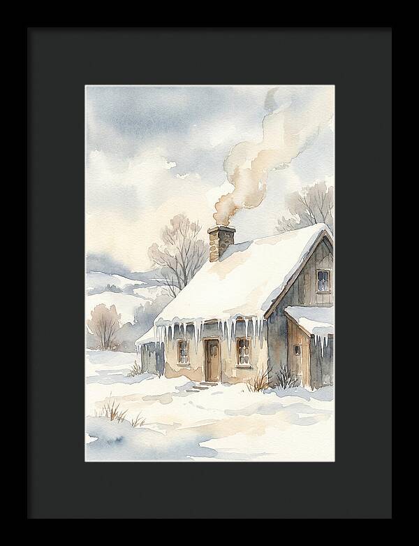 Winter House With Icicles