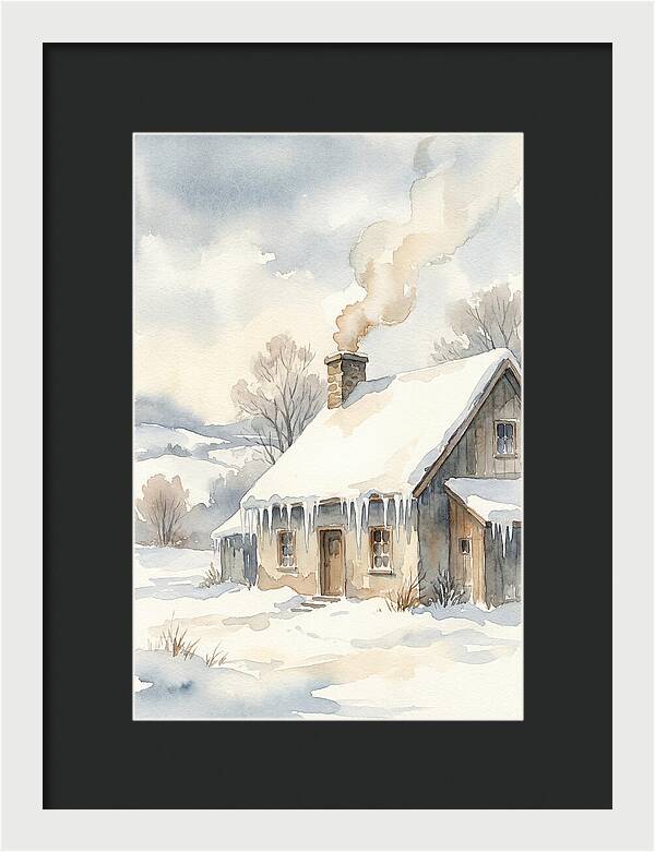 Winter House With Icicles