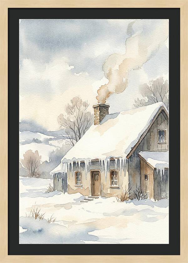 Winter House With Icicles