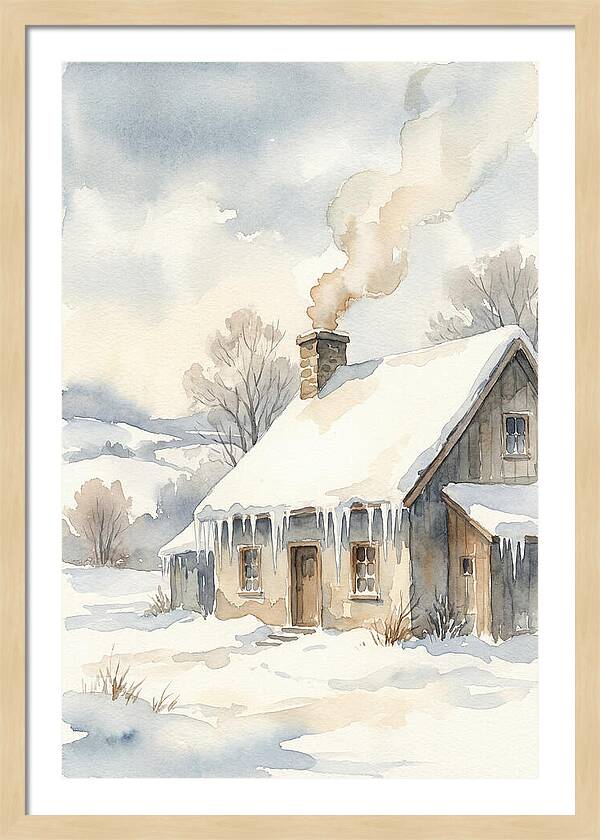 Winter House With Icicles
