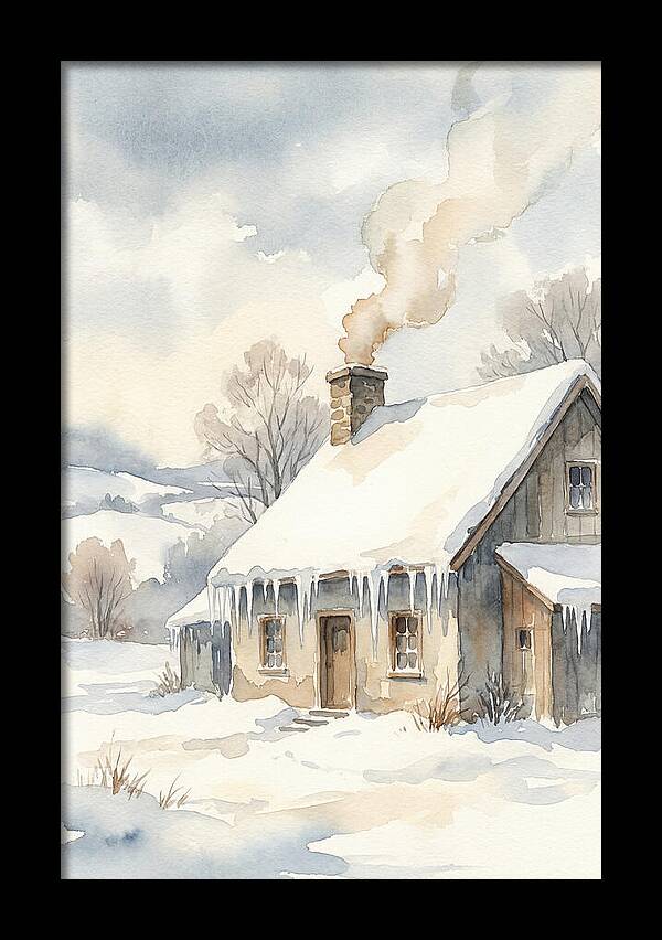 Winter House With Icicles